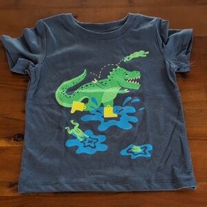 Vibrant Blue and Green Dinosaur Graphic Tee New With Tags
